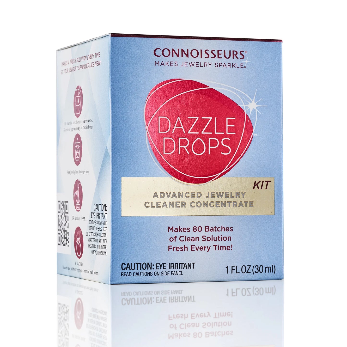 Dazzle Drops Advanced Jewelry Cleaner, Cleans Gold, Platinum, Diamonds and All Gemstones Red, 1 Fl. Oz.