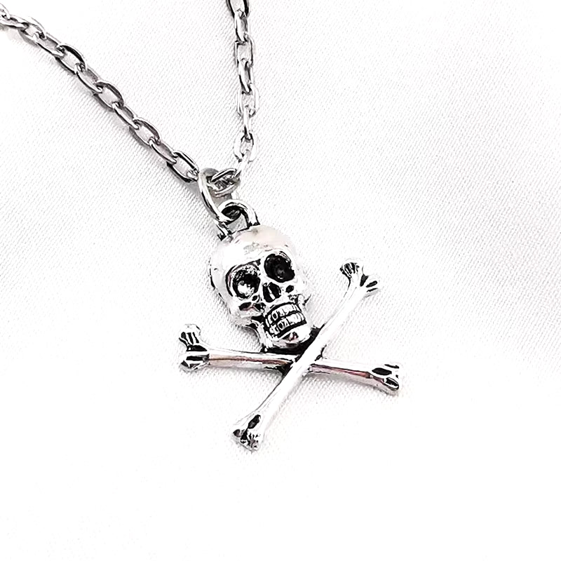 Skull Pendant Necklace for Women Men Vintage Chain Grunge Jewelry Goth Gothic Accessories Choker Y2K Aesthetic Fairy Star